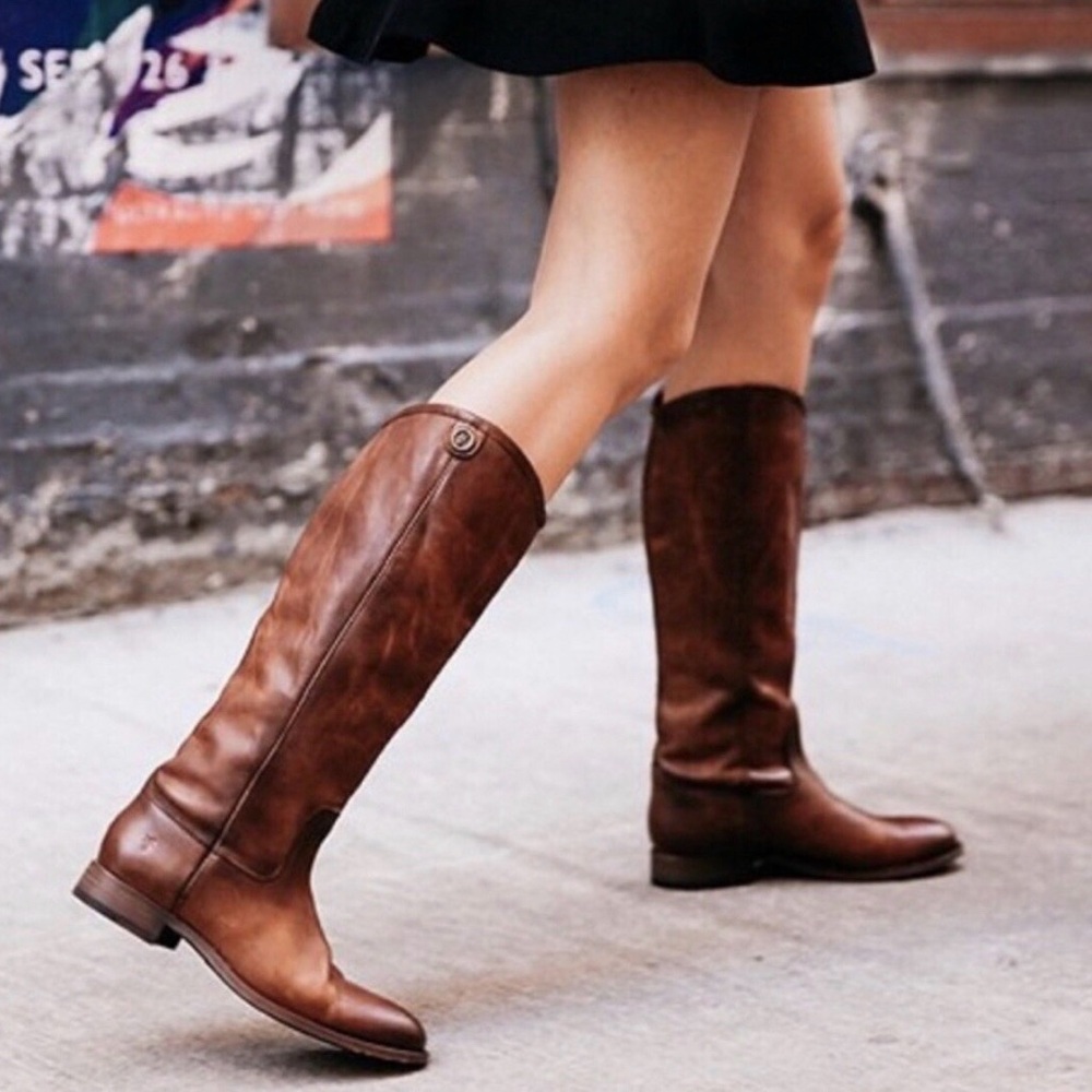 Frye Melissa Button Cognac Leather Knee High Boot Box LK NEW see add listing - Picture 5 of 6